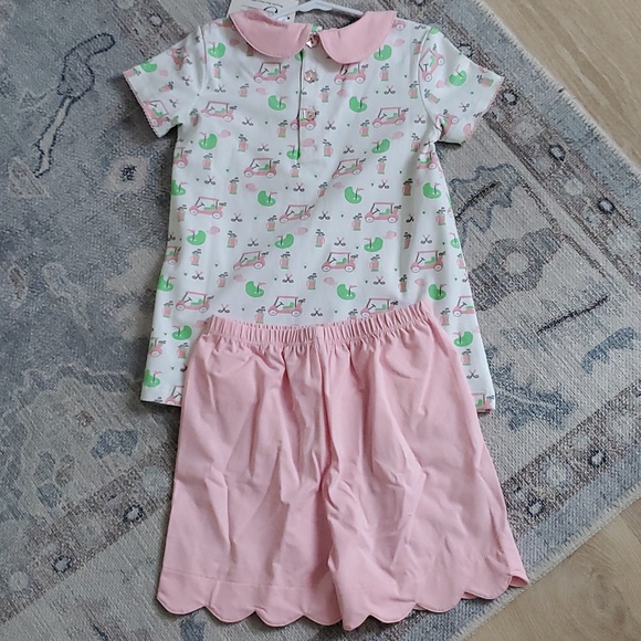 NWT Ishtex Girls 2-piece Matching Golf Set Pink Green Sz6 - Picture 9 of 11
